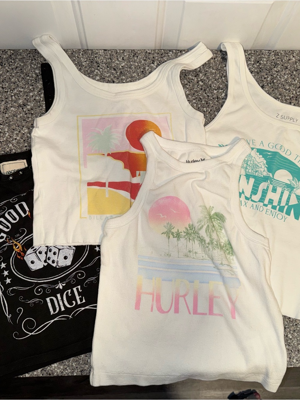 Z Supply, Billabong, Hurley and Modish Rebel tank top lot